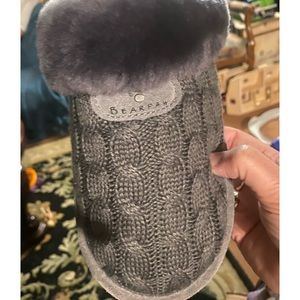 Slippers that you wear outside. Too small for me so did not wear.